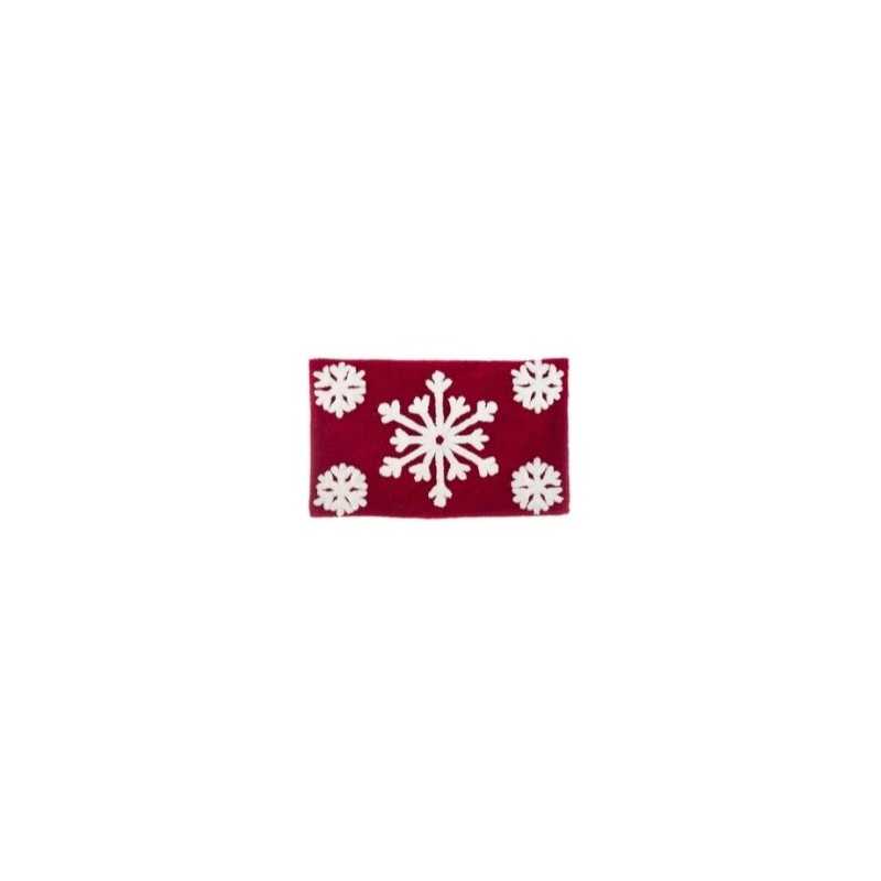 Tappeto Natalizio con fiocco di neve 55x80 cm