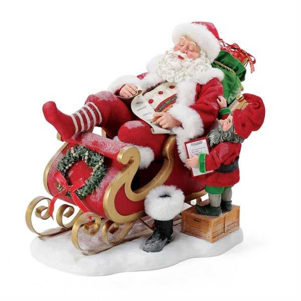 Babbo Natale su slitta 27x18,5x28(h) cm